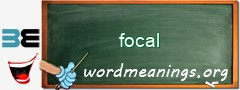 WordMeaning blackboard for focal
